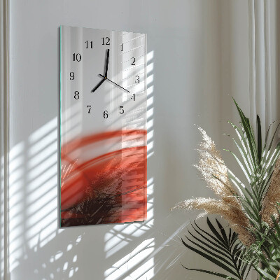 Horloge verticale en verre Lignes abstraites