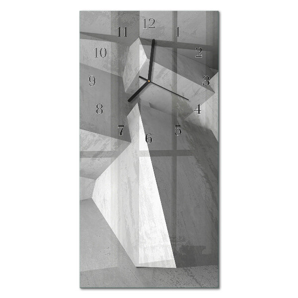 Horloge verticale en verre Art abstrait