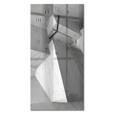 Horloge verticale en verre Art abstrait