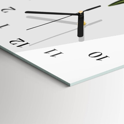 Horloge verticale en verre Fleur