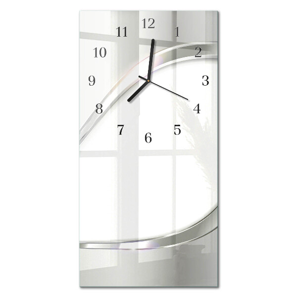 Horloge verticale en verre Feuilles de plantes