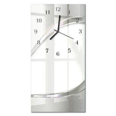 Horloge verticale en verre Feuilles de plantes