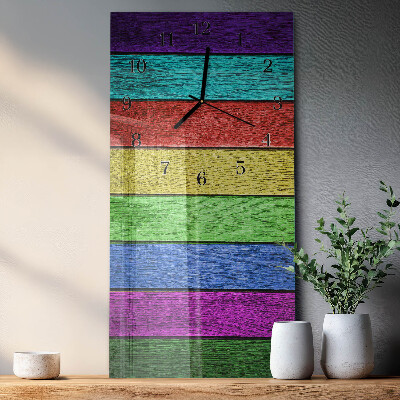 Horloge verticale en verre Plaque