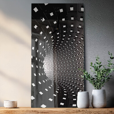 Horloge verticale en verre Tunnel