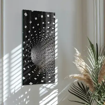 Horloge verticale en verre Tunnel
