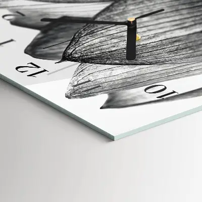 Horloge verticale en verre Tulipe