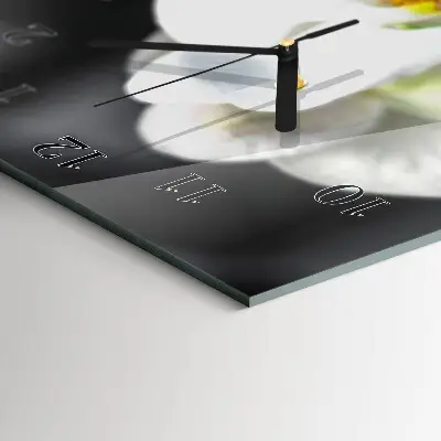 Horloge verticale en verre Orchidée