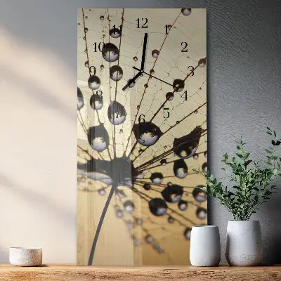 Horloge verticale en verre Toile d'araignée