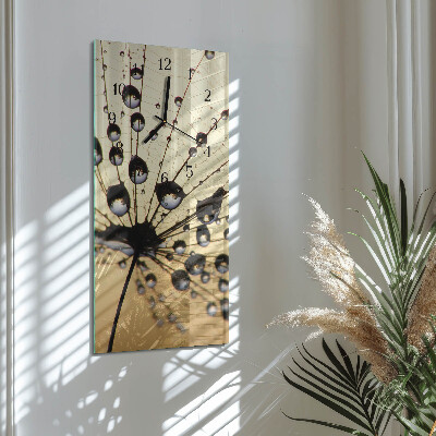 Horloge verticale en verre Toile d'araignée