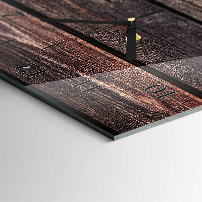 Horloge verticale en verre Bois