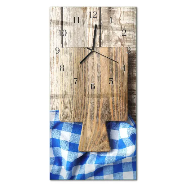 Horloge verticale en verre Feuilles de plantes