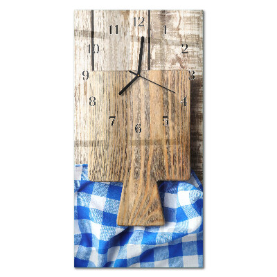 Horloge verticale en verre Feuilles de plantes