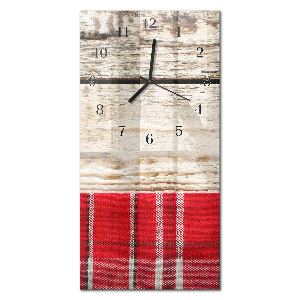 Horloge verticale en verre Bois