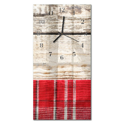 Horloge verticale en verre Bois