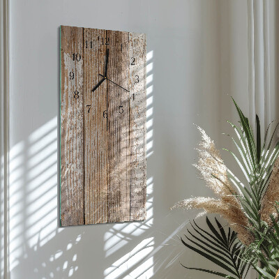 Horloge verticale en verre Bois