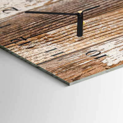 Horloge verticale en verre Bois