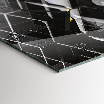 Horloge verticale en verre Cube de verre