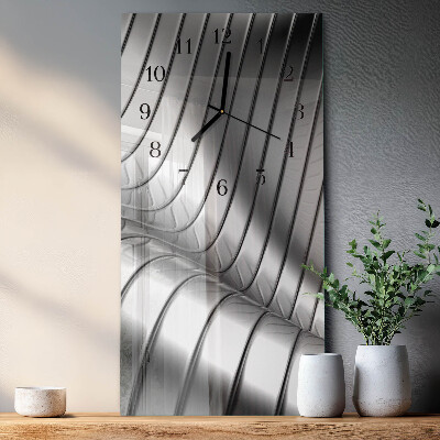 Horloge verticale en verre Vague