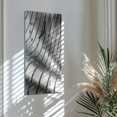 Horloge verticale en verre Vague