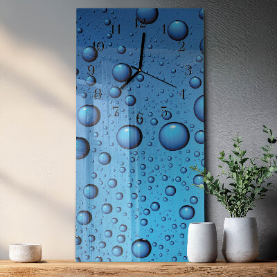 Horloge verticale en verre Gouttes