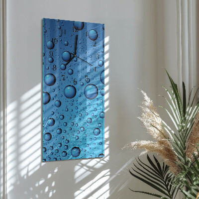 Horloge verticale en verre Gouttes
