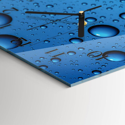 Horloge verticale en verre Gouttes