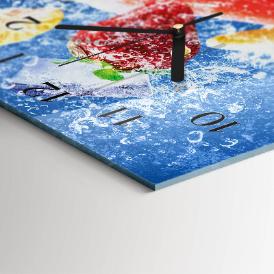 Horloge verticale en verre Fruit