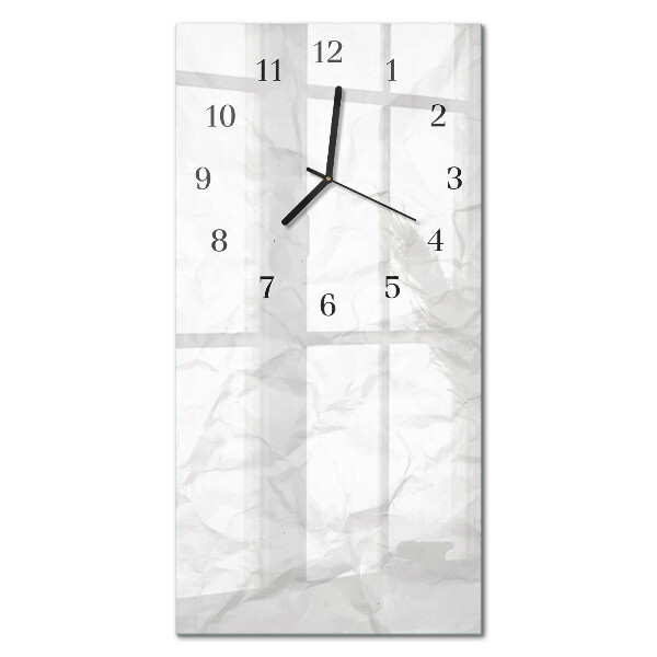 Horloge verticale en verre Graphite