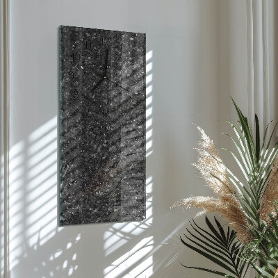 Horloge verticale en verre Graphite