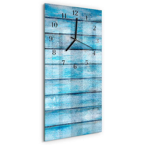 Horloge verticale en verre Bois