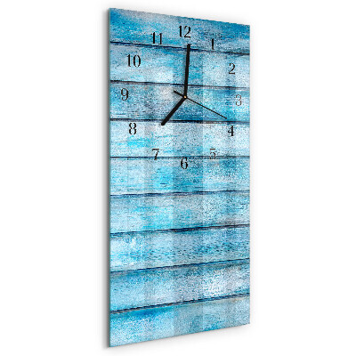 Horloge verticale en verre Bois