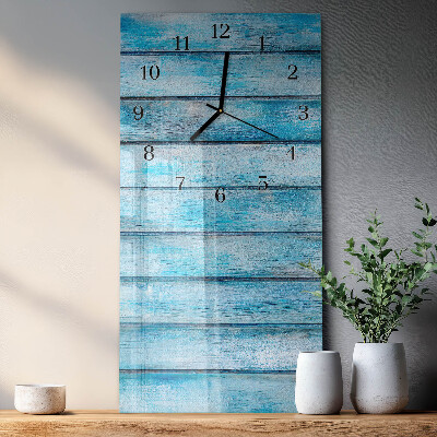 Horloge verticale en verre Bois