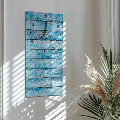 Horloge verticale en verre Bois