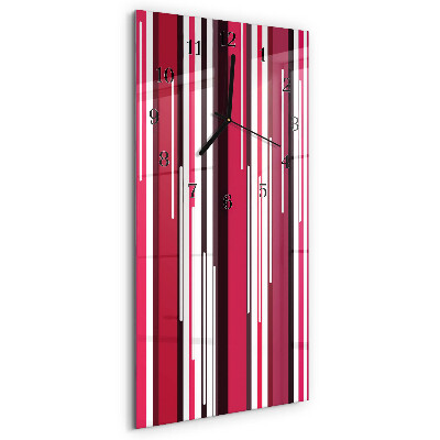 Horloge verticale en verre Rayures