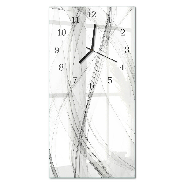 Horloge verticale en verre Fleurs