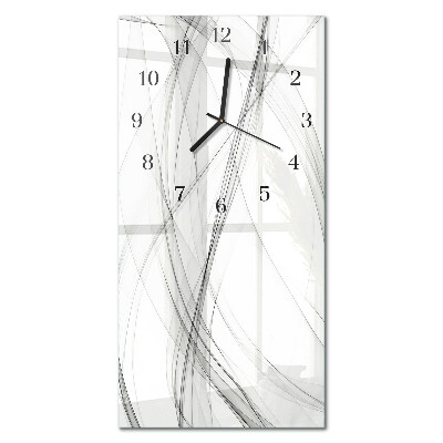 Horloge verticale en verre Fleurs