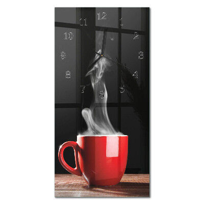 Horloge verticale en verre Abstraction
