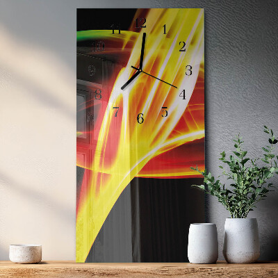 Horloge verticale en verre Abstraction