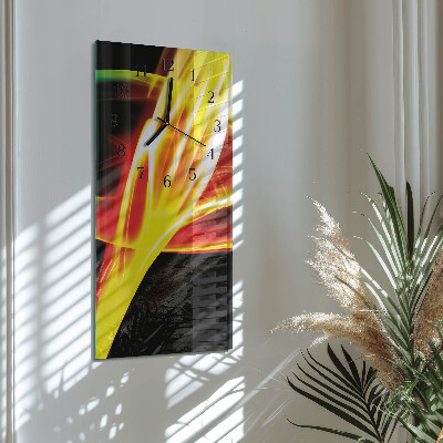 Horloge verticale en verre Abstraction