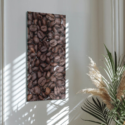 Horloge verticale en verre Café en grains