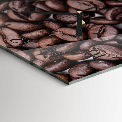 Horloge verticale en verre Café en grains