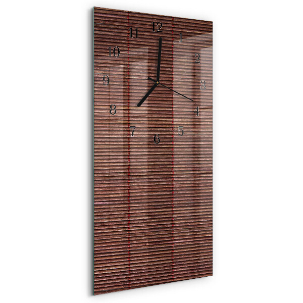 Horloge verticale en verre Stores en bambou