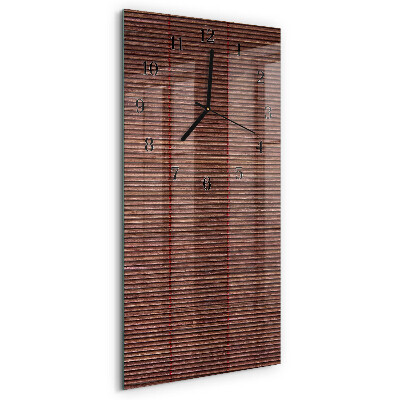 Horloge verticale en verre Stores en bambou