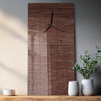 Horloge verticale en verre Stores en bambou