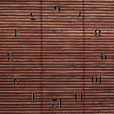 Horloge verticale en verre Stores en bambou