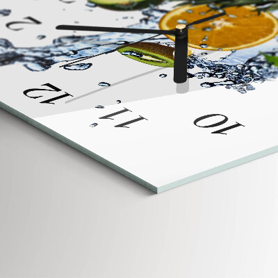 Horloge verticale en verre Fruit