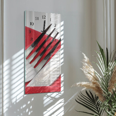 Horloge verticale en verre Couverts