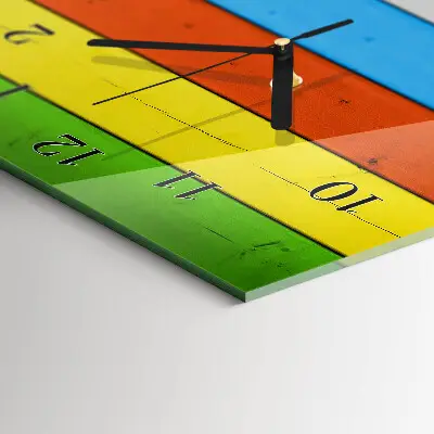 Horloge verticale en verre Rayures