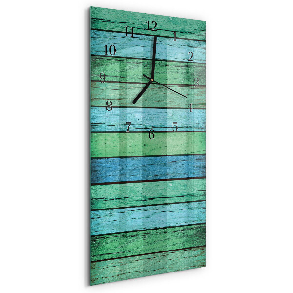 Horloge verticale en verre Bois