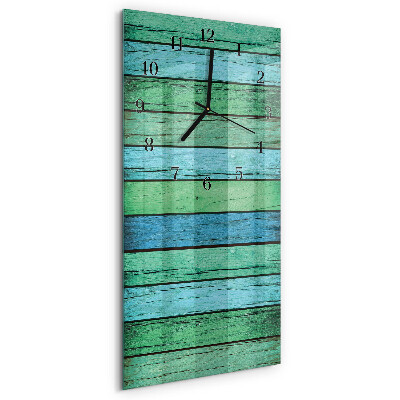 Horloge verticale en verre Bois